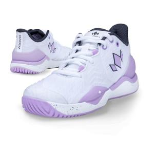 Diadem Court Burst | Women's Pickleball & Tennis Shoes for Stability, Speed, Performance & Comfort, White and Purple, US Size M6 / W7.5