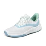 Orthofeet Women's Orthopedic Ace Pickleball Shoe for Foot Pain Relief, White/Blue/Green, Size 8.5 Wide