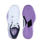 Diadem Court Burst | Women's Pickleball & Tennis Shoes for Stability, Speed, Performance & Comfort, White and Purple, US Size M6 / W7.5