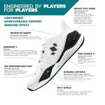 Diadem Court Burst | Women's Pickleball & Tennis Shoes for Stability, Speed, Performance & Comfort, White and Purple, US Size M6 / W7.5