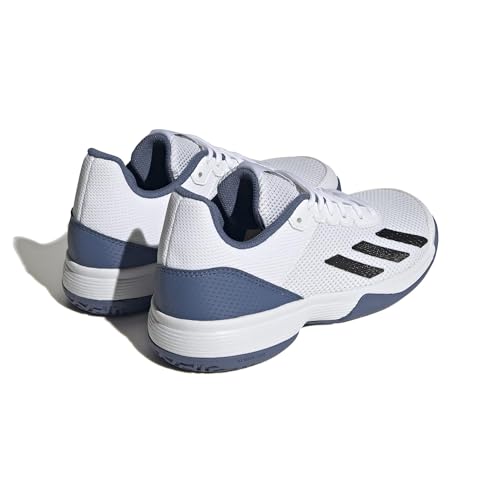 Adidas Court Flash Pickleball Shoes, White/Black/Blue