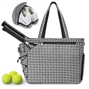 Lightweight Tennis Pickleball Bag for Women - Large Capacity Tennis Bag with Shoe Compartment, Holds 2-4 Rackets & 15.6" Laptop & Wet Pocket, Ideal for Casual Sports, Daily Commuting, and Short Trips