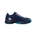 WILSON Rush Pro L Junior Tennis Shoe - Navy Blazer/White/Atomic Blue, Size 11 US