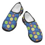 Ctsgobvahy Pickleball Pattern Boys Girls Sneakers, Children's EVA Sole Low-Top Elastic Skateboard Shoes Lightweight Classic Slip On Flats Sneakers, Size 11 to15