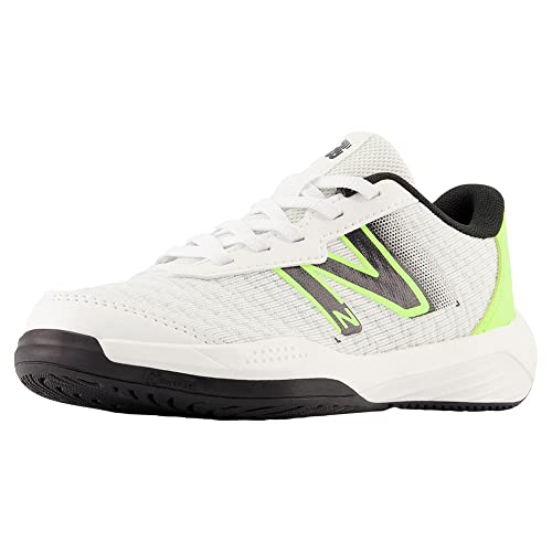 New Balance 996 V5 Court Shoes in White/Hi-Lite