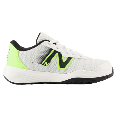 New Balance 996 V5 Court Shoes in White/Hi-Lite