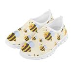 Ctsgobvahy Bee Printed Toddler Boys Girls Sports Shoes, Kids Easy-to-Put-On Low-Top Shoes, Children's Lightweight Breathable Tennis Shoes Suitable for Running, Pickleball, Tennis and Baseball