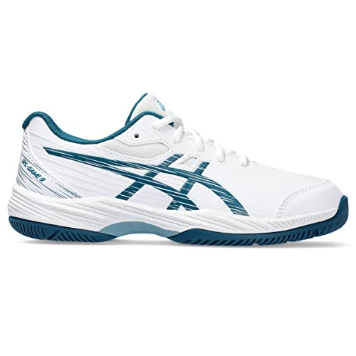 ASICS Gel-Game 9 Pickleball Shoes, White/Teal, Men/Women