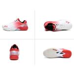 Hiuzylqx Men's Indoor Court Shoes for Tennis, Bottom wear Resistant Anti Slip Badminton Pickleball Sneakers Boys and Girls,White red,11
