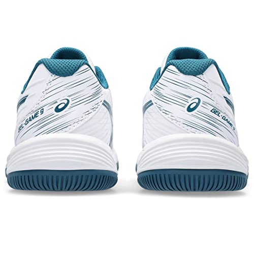 ASICS Gel-Game 9 Pickleball Shoes, White/Teal, Men/Women