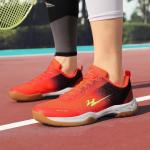 cungel Pickleball Shoes for Men & Women - Tennis & Badminton Court Sneakers - Non-Slip Lightweight Breathable Shoes for Indoor Outdoor Training - Orange