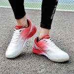 Hiuzylqx Men's Indoor Court Shoes for Tennis, Bottom wear Resistant Anti Slip Badminton Pickleball Sneakers Boys and Girls,White red,11