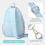 VELADAY Pickleball Bag for Women, Quilted Stylish Sling Bag, Adjustable Shoulder Strap, 2 Storage Compartment Holds Paddles, Balls,Shoes, Blue