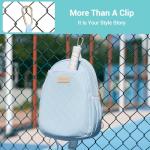 VELADAY Pickleball Bag for Women, Quilted Stylish Sling Bag, Adjustable Shoulder Strap, 2 Storage Compartment Holds Paddles, Balls,Shoes, Blue