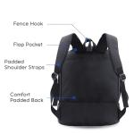 J World Ace Large Tennis Backpack for Women Men. Holds 2 Rackets. Badminton Squash Pickleball Bag. Kids Sports Gym Bag with Shoe Compartment, Black