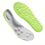 4D Pickleball Insoles for Men & Women - Memory Foam Soles Cloud Shoe Inserts - Trim to Fit Steppers Insoles for Foot Pain Fatigue Relief (Green, L)