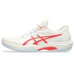 ASICS Women's Game FlyteFoam Pickleball Shoes, 10, Cream/Flash RED