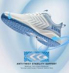 K-Swiss Women's Ultrashot Light Pickleball Tennis Shoe - Lightweight Court Shoes Lateral Movement Stable Support, White/Blue/Multi 8 M