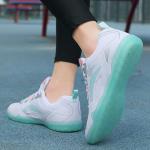 Hiuzylqx Mens Indoor Court Shoes for Table Tennis, Badminton Sneaker with Arch Support for Boys and Girls Volleyball, Pickleball,B,4