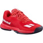 Babolat Junior Jet Mach 3 All Court Tennis Shoes, Cherry Tomato/White (US Kids Size 3.5)