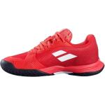 Babolat Junior Jet Mach 3 All Court Tennis Shoes, Cherry Tomato/White (US Kids Size 3.5)