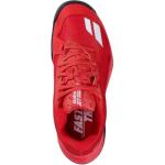 Babolat Junior Jet Mach 3 All Court Tennis Shoes, Cherry Tomato/White (US Kids Size 3.5)
