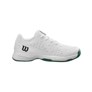 WILSON Rush Pro L Junior Tennis Shoe - White/Bosphorus, Size 4 US