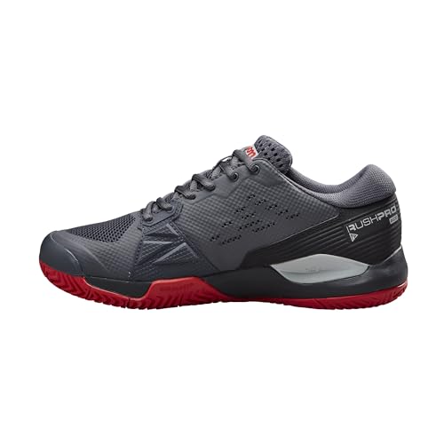 Wilson Rush Pro Ace Pickler Men's Pickleball Shoe, Ebony / Black/Wilson Red, Size 10