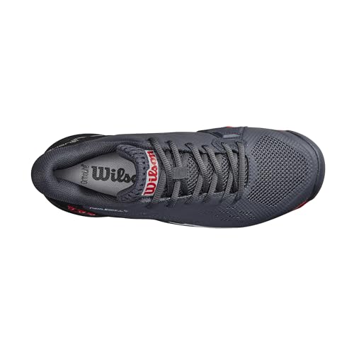 Wilson Rush Pro Ace Pickler Men's Pickleball Shoe, Ebony / Black/Wilson Red, Size 10