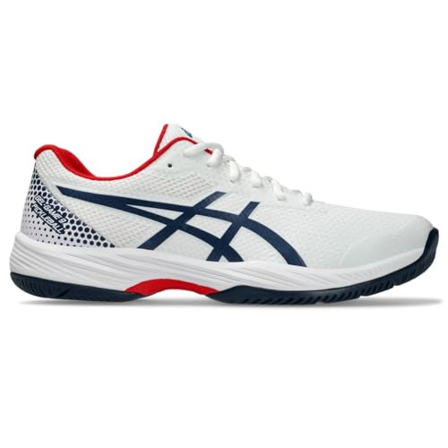 ASICS Men's Gel-Game 9 Pickleball Shoes, 10.5, White/Night Sky