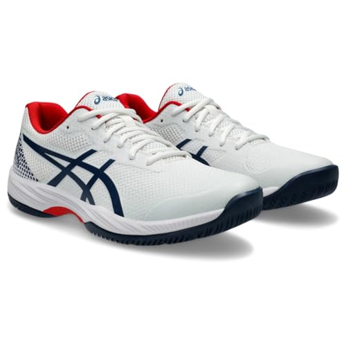 ASICS Men's Gel-Game 9 Pickleball Shoes, 10.5, White/Night Sky