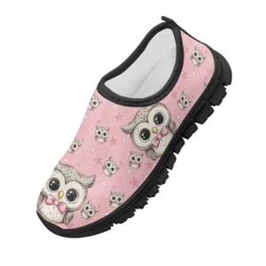 Ctsgobvahy Owl Toddlers Boys Girls Sports Shoes, Kids Easy-to-Put-On Low-Top Shoes, Children's Lightweight Breathable Tennis Shoes Suitable for Running, Pickleball and Baseball