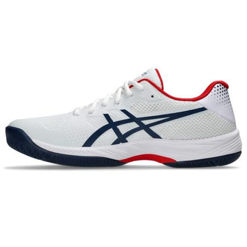 ASICS Men's Gel-Game 9 Pickleball Shoes, 10.5, White/Night Sky