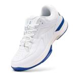 FitVille Men‘s Wide Pickleball Shoes All Court Tennis Shoes with Arch Support for Plantar Fasciitis (White, 10 Wide)