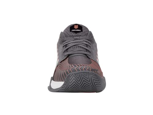 K-Swiss Women's Pickleball Supreme Shoe, Asphalt/White/Peach Amber, 9.5 M