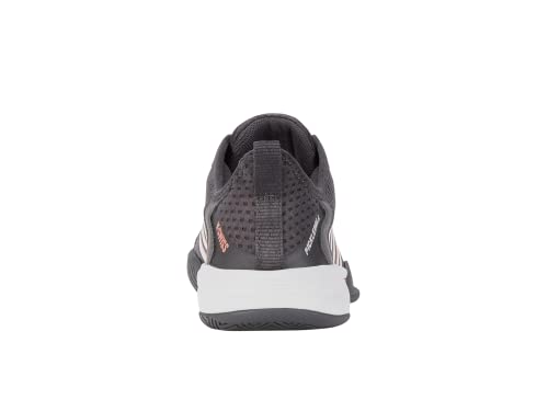 K-Swiss Women's Pickleball Supreme Shoe, Asphalt/White/Peach Amber, 9.5 M
