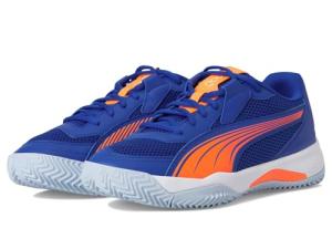 Puma Men's NOVA Court Pickleball Shoe, Vivid Blue-Heat Fire-Puma White-Glowing Red, 10.5