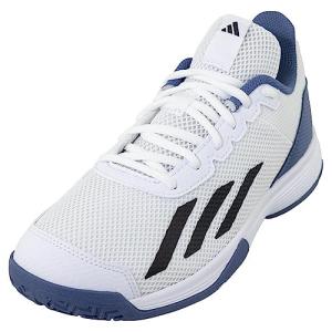 Adidas Court Flash Pickleball Shoes, White/Black/Blue
