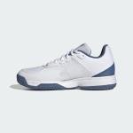 Adidas Court Flash Pickleball Shoes, White/Black/Blue