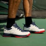 FitVille Wide Tennis Shoes for Men Pickleball Shoes Sneakers | Court Racquetball Athletic Shoes for Racquet Sport | Wide Toe Box & Arch Support (10 Wide, White & Navy Blue)