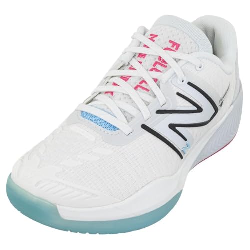 New Balance Women's FuelCell 996V5 Pickleball Indoor Court Shoe, White/Grey/Team Red, 8