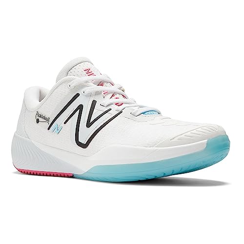 New Balance Women's FuelCell 996V5 Pickleball Indoor Court Shoe, White/Grey/Team Red, 8