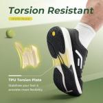 FitVille Wide Pickleball Shoes Men Tennis Racquetball Squash Shoes for Men All Court with Arch Support-Tennis V3(Black, 11 Wide)