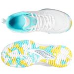 Sisttke Women's Badminton Pickleball Shoes Lightweight Breathable Non-Slip Court Sneakers for Tennis Racquetball Training White/Green