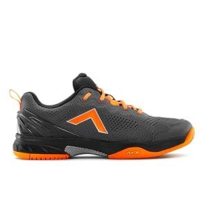 Tyrol Men's Velocity V Pickleball Shoe - Charcoal Grey/Orange/Black - 7