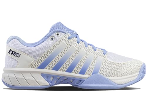 K-Swiss Women's Express Light Pickleball Shoe, Bright White/Open Air/Estate Blue, 8 M