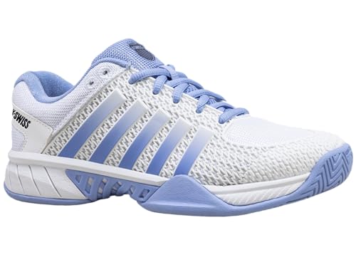 K-Swiss Women's Express Light Pickleball Shoe, Bright White/Open Air/Estate Blue, 8 M