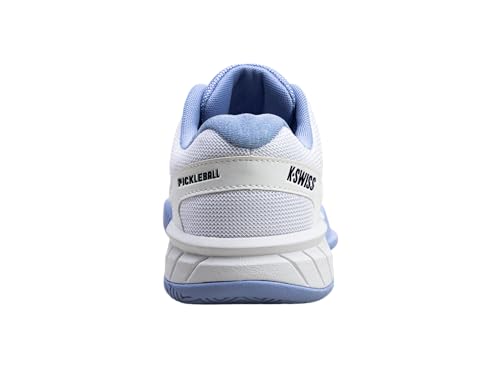 K-Swiss Women's Express Light Pickleball Shoe, Bright White/Open Air/Estate Blue, 8 M