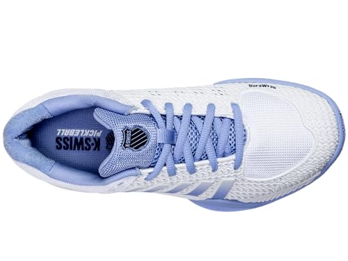 K-Swiss Women's Express Light Pickleball Shoe, Bright White/Open Air/Estate Blue, 8 M