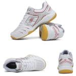 Hiuzylqx Indoor Court Shoes for Tennis, Badminton Table Tennis Volleyball Pickleball Lightweight Racketball Squash Outdoor for Men Women,Boys Girls,White red,9